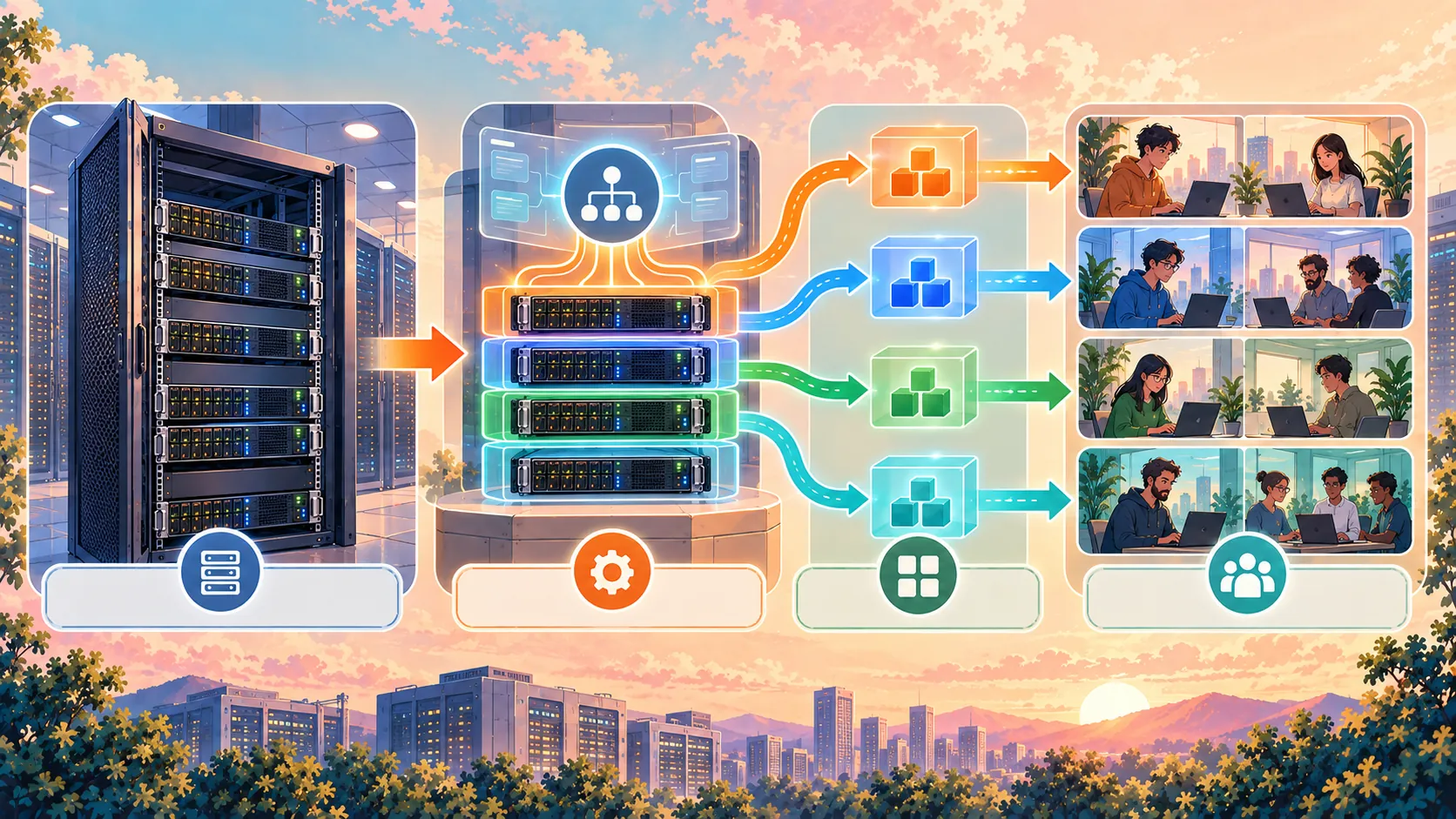 Arsitektur Micro-Slicing Servarm ke Ribuan Developer